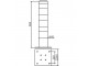 Beschermpaal ø 193 mm geel/zwart 100 cm met voetplaat