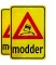 Modderbord aluminium 40 x 60 cm geel | 2 stuks