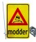 Modderbord aluminium 40 x 60 cm geel met buispaal