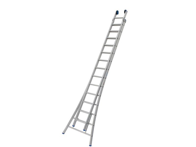spiraal Helder op Dwang Ladder alu 2-delig 2 x 14 sporten kopen | Visser Assen
